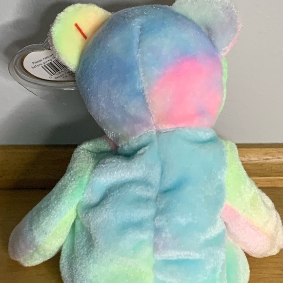 1999 TY Beanie Babies “B.B. Bear” Birthday Bear With Swing & Tush Tag Errors - Picture 4 of 6